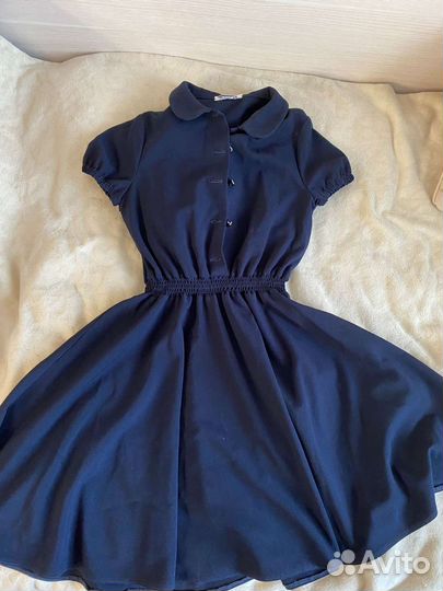 Платье школьное синее
