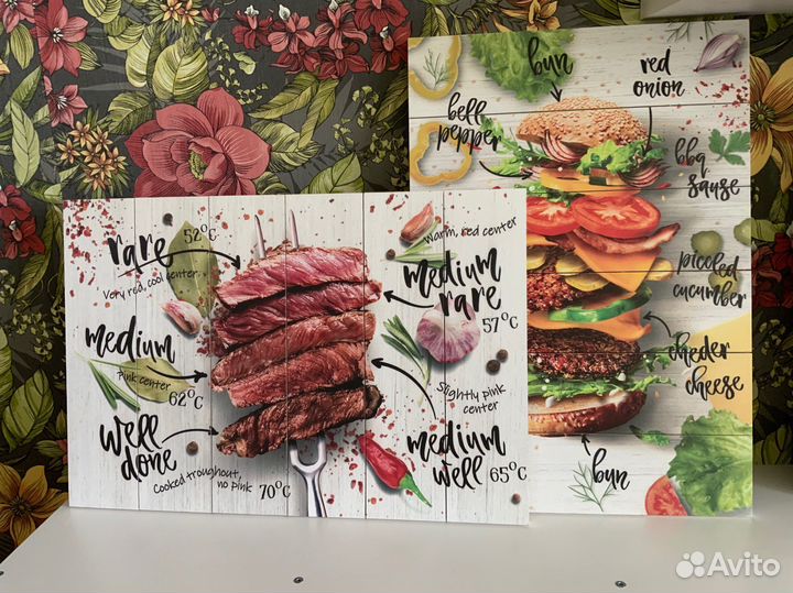 Картина на дереве для кухни