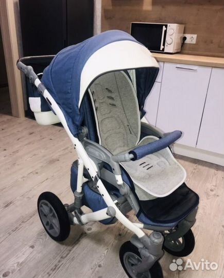 Коляска 3 в 1 verdi vango jeans как новая