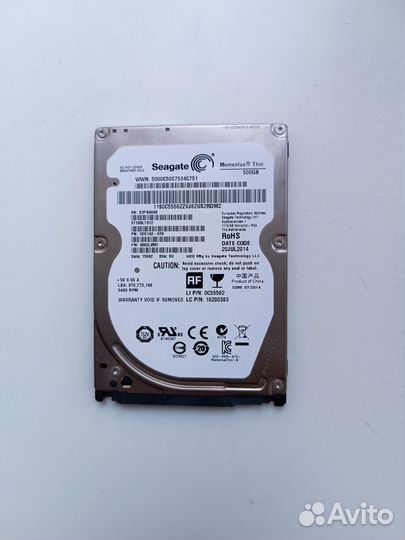 Жесткий диск Seagate на 500 Гб