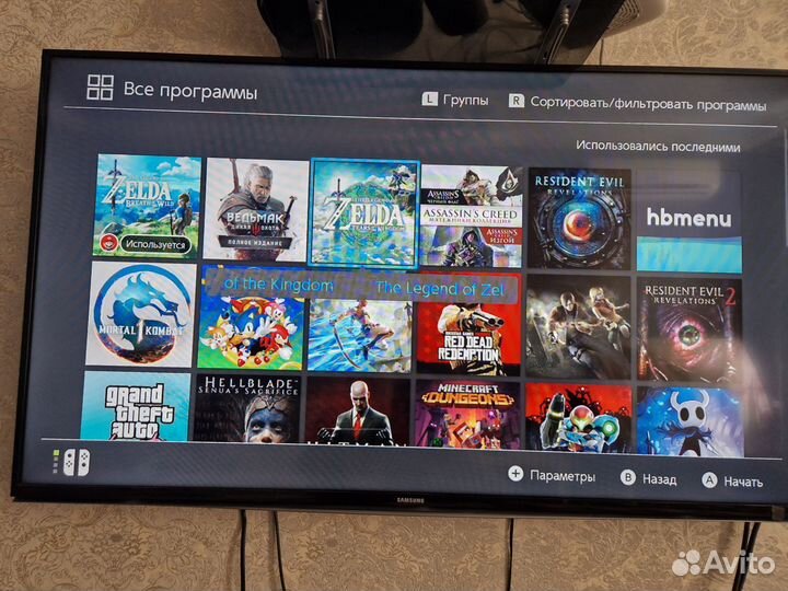 Nintendo switch прошитая + флешка на 512gb/40 игр