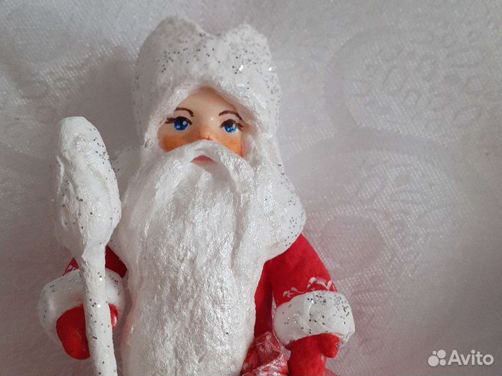 Дед мороз и снегурочка. Ватная игрушка