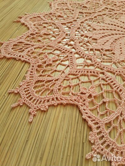 Салфетка кружево хлопок ручная работа