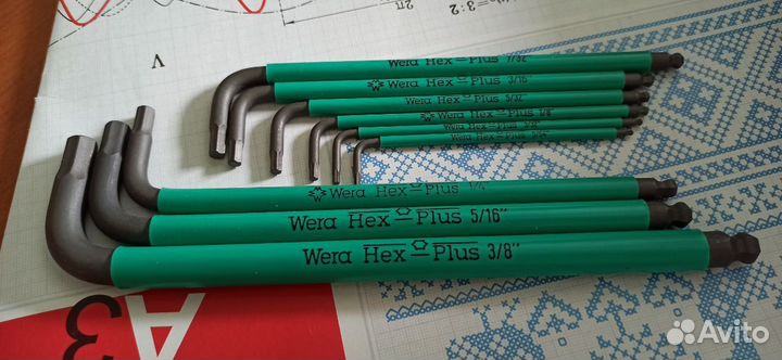 Набор шестигранных ключей wera 950