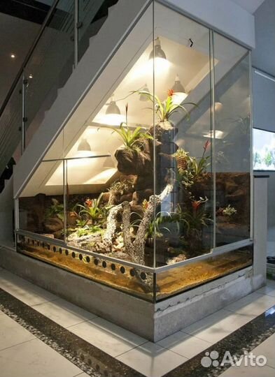 Чистка террариума аквариума/обслуживание/установка