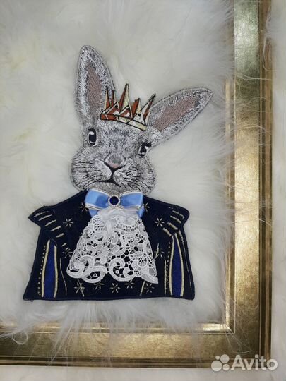 Заяц - аппликация для декора. Символ 2023 года