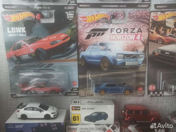 Машинки модели 1:64 premium, колеса 1:64