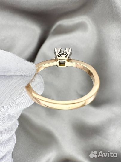 Золотое кольцо с бриллиантом 585 проба 5.72 гр