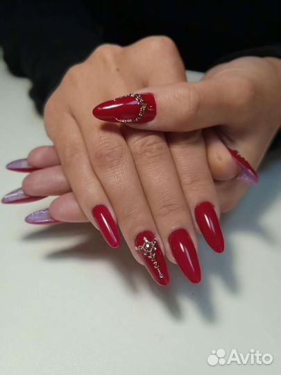Маникюр наращивание ногтей