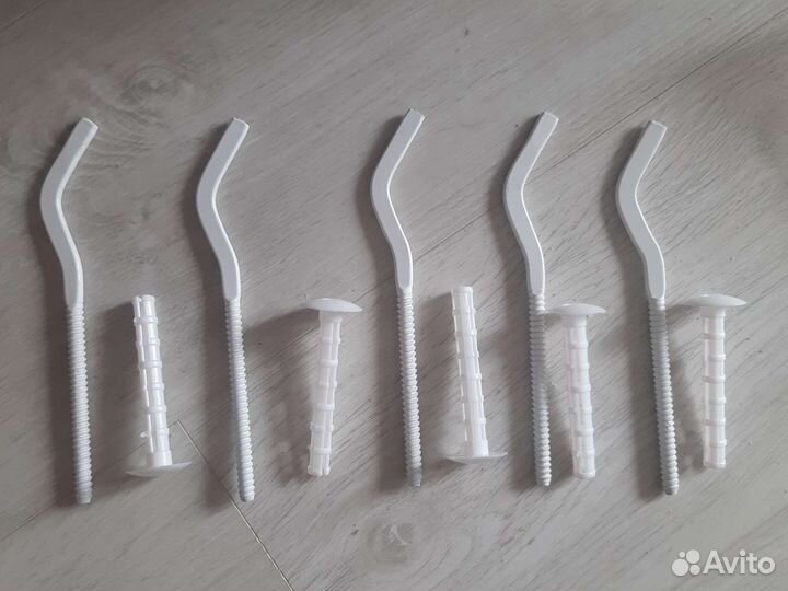 Кронштейн для радиатора отопления с дюбелем, 5 шт