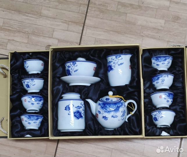 Дорожный китайский сервис. Фарфор. Новый