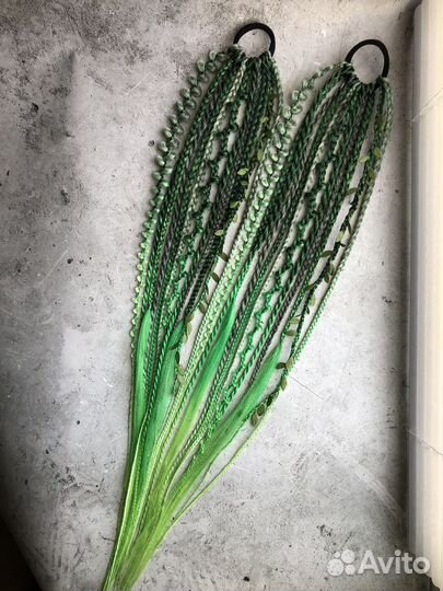 Афрорезинка с косами