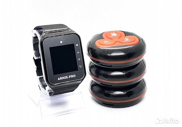 Кнопка вызова официанта с часами для кафе, баров