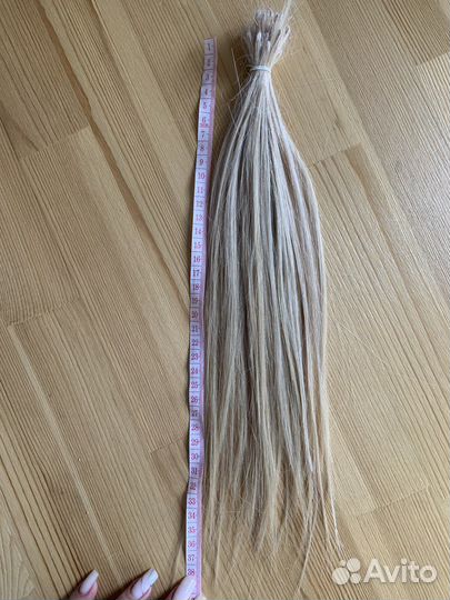 Волосы для наращивания блонд 35 см