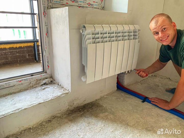 Монтаж отопления, монтаж водопровода, Сантехник