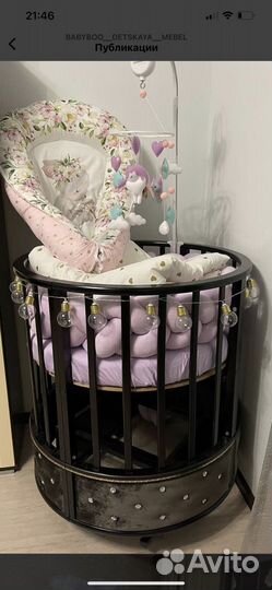 Детская кроватка трансформер с комодом