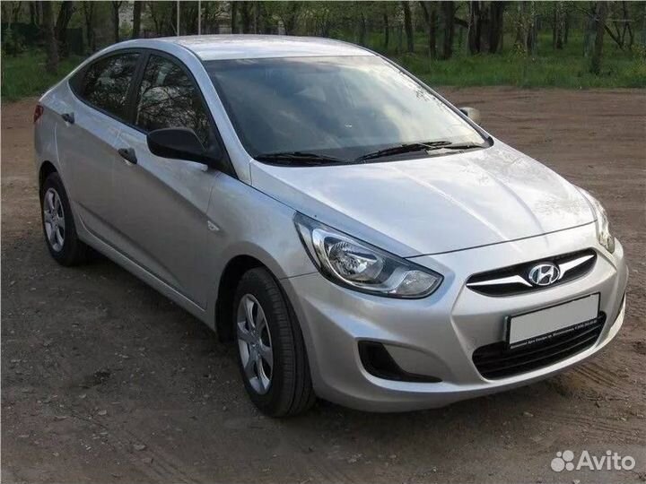 Капот серебристый Hyundai Solaris 1 2010-2014