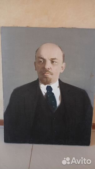 Портрет В.И. Ленина. Холст, масло. Размер 90 на 70