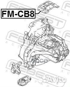 Подушка двигателя левая fmcb8 Febest
