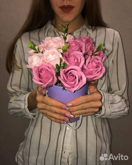 Букет из мыльных роз