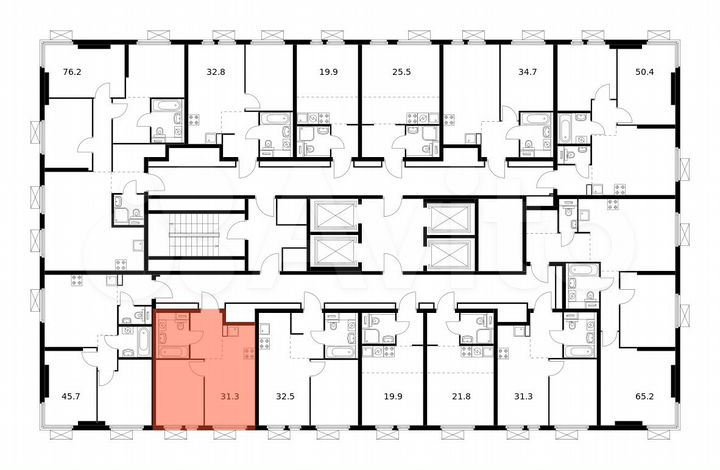 1-к. квартира, 31,3 м², 2/33 эт.