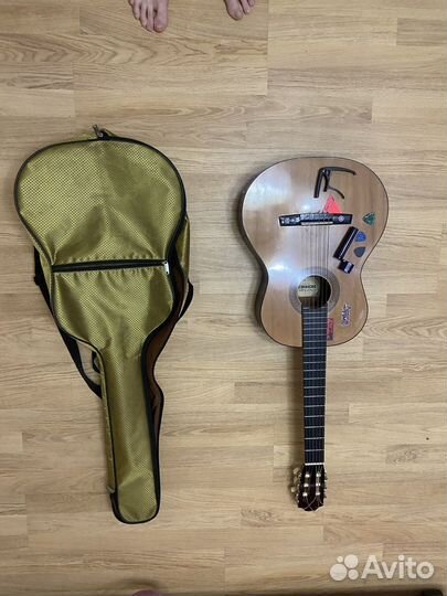 Гитара hohner hc 06e+ чехол, кабель,каподастр и тд