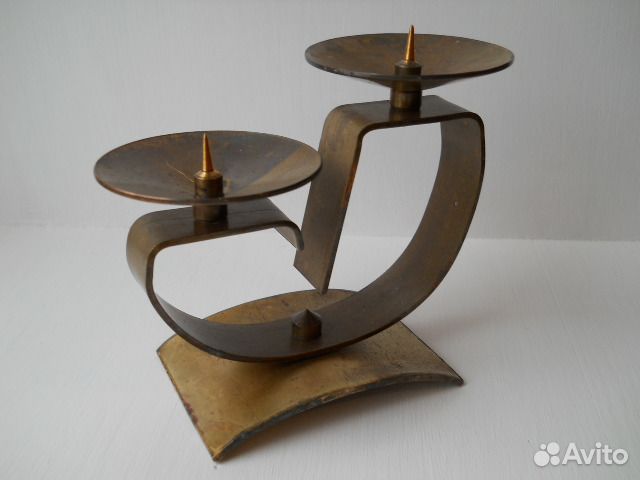 Подсвечник винтажный латунный, сделан в СССР