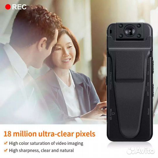 Мини видеорегистратор нагрудный регистратор А8Z