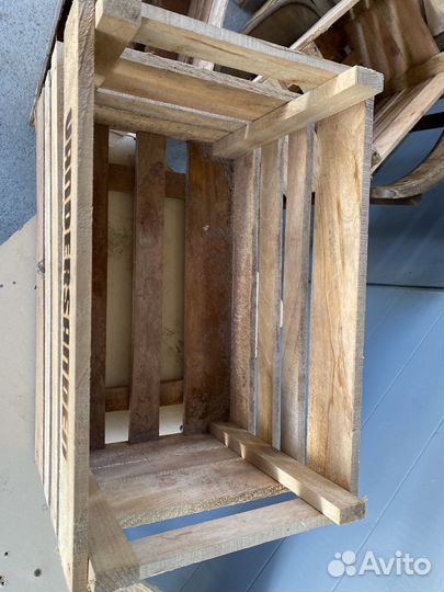 Ящики деревянные, декор, хранение