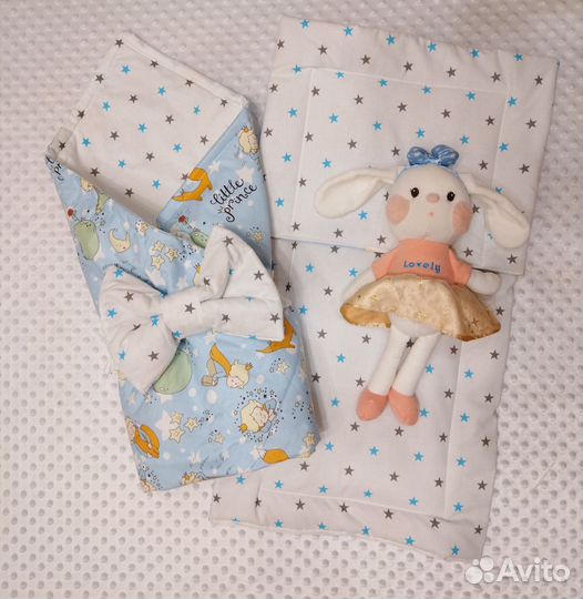 Новый набор в коляску - матрасик и подушечка