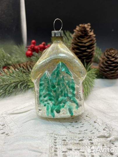 Елочная игрушка домик СССР (сзр)