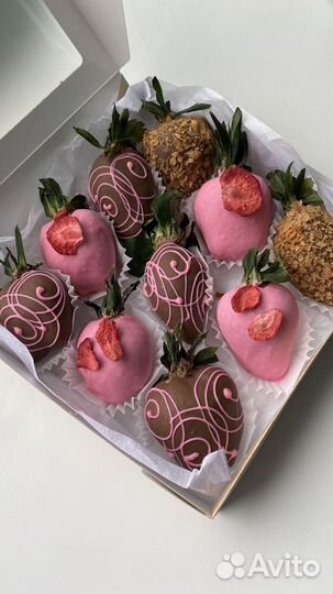 Клубника в шоколаде доставка букета