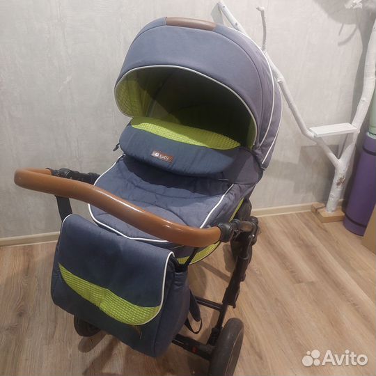Коляска Tutis Zippy 2 в 1 New Серая с зеленым