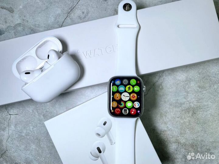 Комплект AirPods Pro 2 + Apple Watch 9