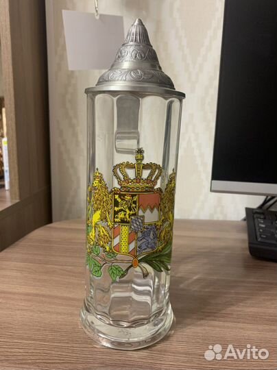 Кружка пивная с крышкой