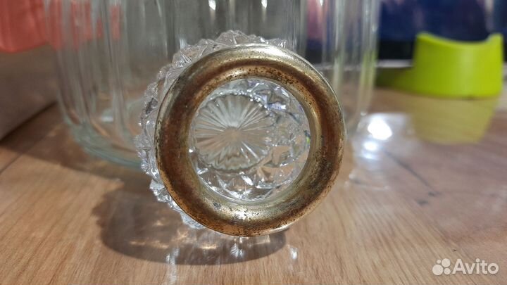 Солонка СССР хрусталь-мельхиор