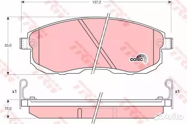 GDB1003 Колодки тормозные дисковые перед