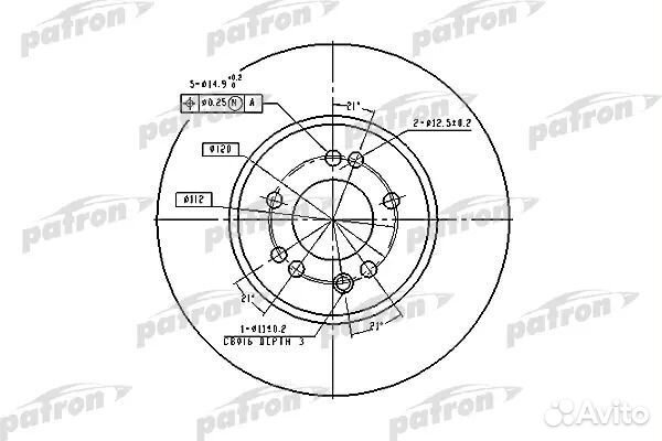 Тормозной диск PBD1585 (DF1585) PBD1585