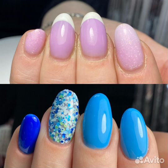 Маникюр гель лак наращивание ногтей педикюр