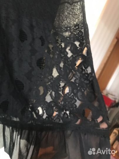 Юбка кружевная макси размер XL