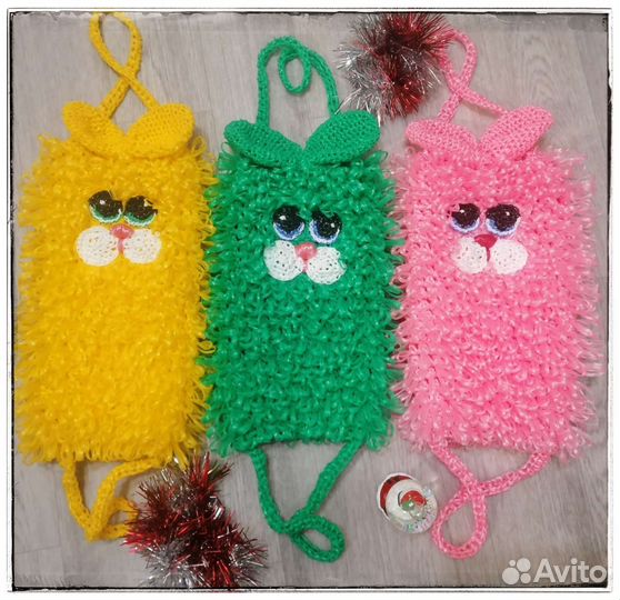 Мочалка вязаная