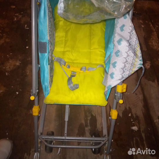 Детские санки коляска с колесами бу