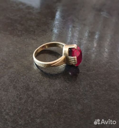 Серебряное кольцо СССР винтаж 875 проба