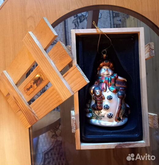 Ёлочная игрушка Снеговик новая большая