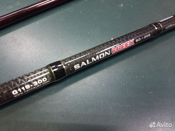 Трёхчастное удилище для ловли лосося, карбон