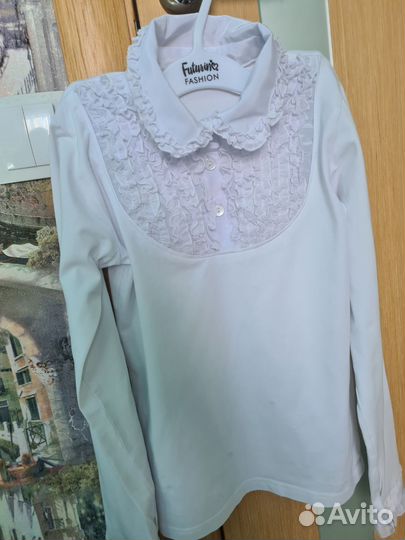 Блузка белая школьная