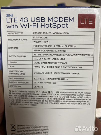 Wifi роутер 4g модем