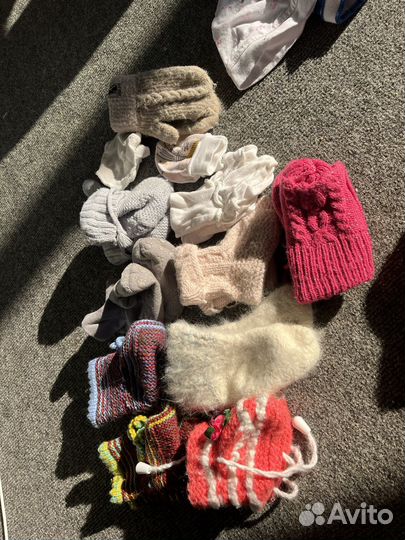 Пинетки зимние и варежки