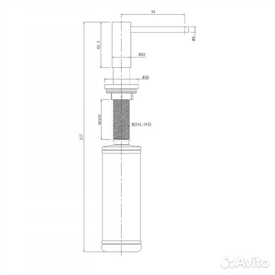 Диспенсер графит Raglo R720.02.09