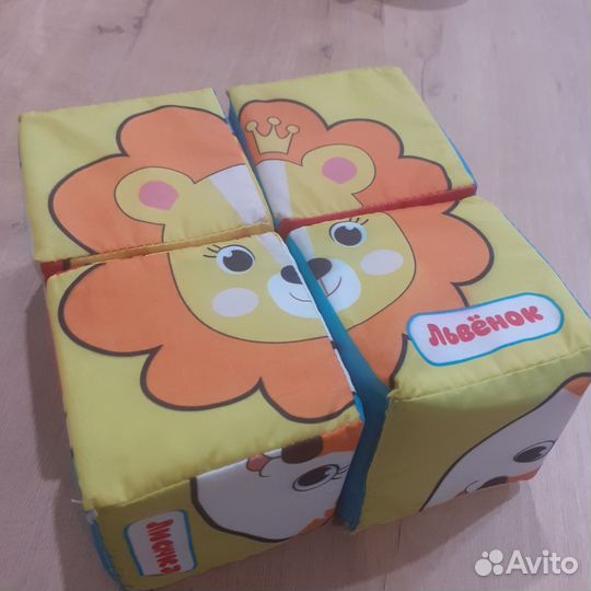 Развивающий кубик мягкий